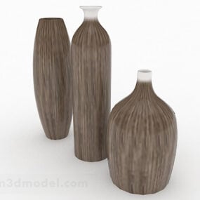 3д модель керамической вазы с орнаментом в современном стиле