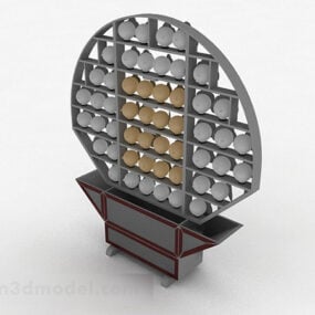 Modern Style Circular Partition Furniture 3d model
