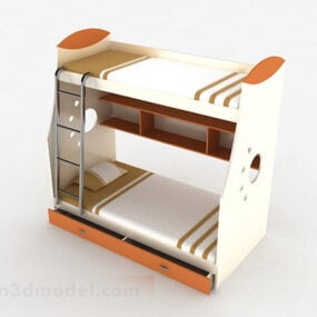 3д модель двухъярусной кровати в современном стиле