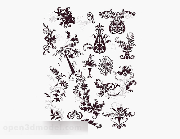 Modern Style Flower Pattern Wallpaper