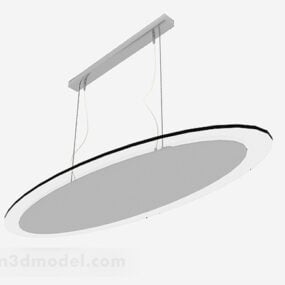 Modern Glass Oval Ceiling 3d model