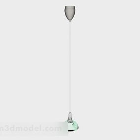 Model 3d Lampu Gantung Kristal Hijau Modern