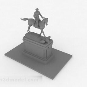 Modern Grey General Riding Ornaments 3d model