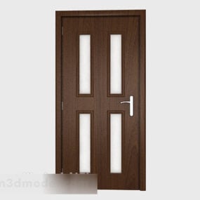 Modern Style Home Solid Wood Door 3d model