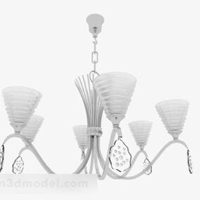 Modern Inverted Cone Glass Chandelier 3d model