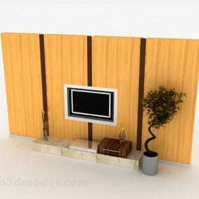 کابینت تلویزیون مدرن سنگ عاج مدل سه بعدی