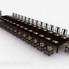 Modern Large Conference Table Chair 3d model