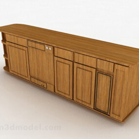 Modern Light Brown Tv Cabinet 3d model