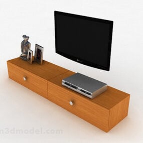 현대적인 스타일 우드 그레인 Tv 캐비닛 3d 모델