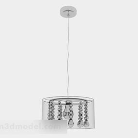 Living Room Transparent Crystal Chandelier 3d model