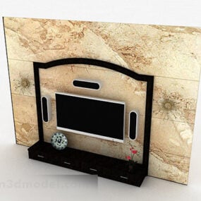 Marble Material Tv Background Wall 3d model
