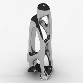 Modern Metal Character Sculpture 3d model