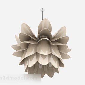 Moderner Lotus-Kronleuchter aus Metall, 3D-Modell