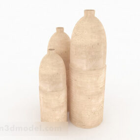 Modern Style Combination Vase Decoration 3d model
