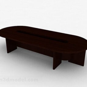 שולחן ישיבות סגלגל בסגנון מודרני דגם תלת מימד