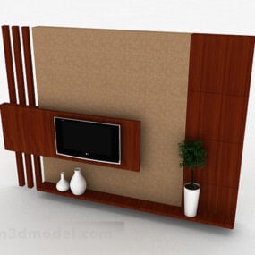 Modernes, personalisiertes 3D-Modell eines TV-Schranks aus Holz