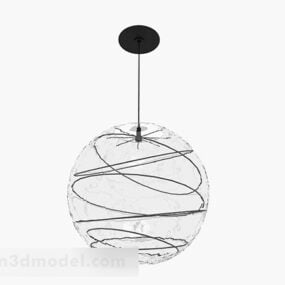 Pattern Transparent Spherical Chandelier 3d model