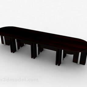 Rectangular Large Conference Table 3d model