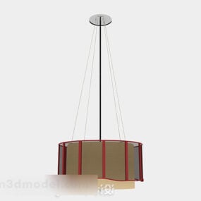 Red And Yellow Circular Chandelier 3d model