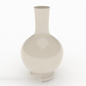 モダンでシンプルな白いベリー花瓶3Dモデル