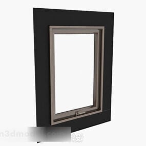 3d модель сучасного одностворчатого алюмінієвого вікна