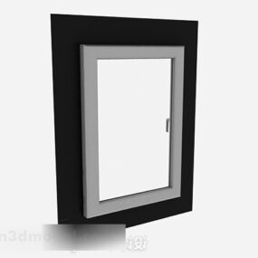 Modern Single Door Aluminum Window 3d model