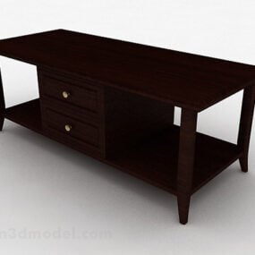 Single Layer Wooden Tv Cabinet 3d model