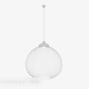 Modern style spherical hollow chandelier 3d model
