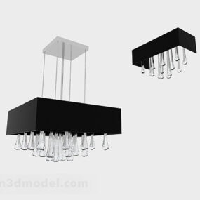 方形水晶组合吊灯3d模型