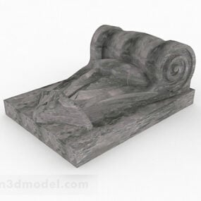 Sculpture en pierre moderne modèle 3D