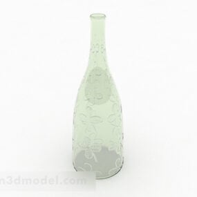 مدل سه بعدی تزئین گلدان حکاکی شده شفاف