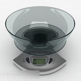 Khay kính nhà bếp Cân điện tử model 3d