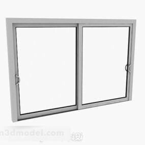 3d модель сучасного білого алюмінієвого розсувного вікна