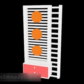 Modern White Bar Screen Partition 3d-model