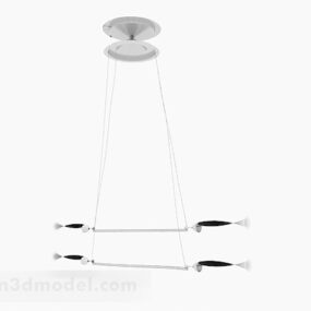 Modern Style White Ceiling Lamp 3d model