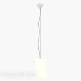 현대적인 스타일의 흰색 기둥 샹들리에 3d 모델
