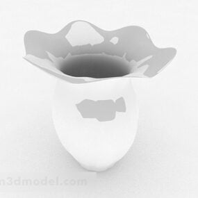 Modelo 3D de garrafa de porcelana curva de estilo moderno
