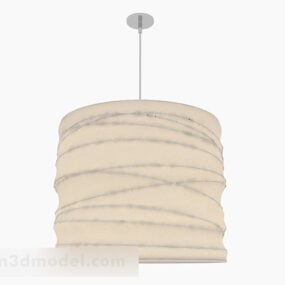 Modern style white cylindrical chandelier 3d model
