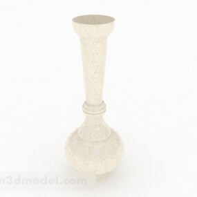 Modern White Trumpet Shape Vase 3d model