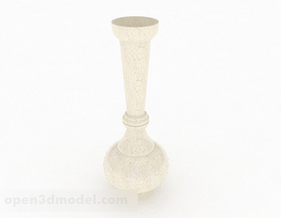 Современная белая ваза формы трубы