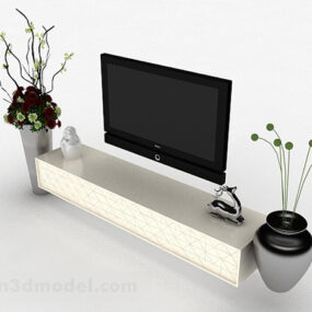 Modern White Fashion Tv Cabinet 3d model