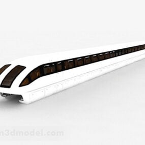 Model 3d Kereta Berkecepatan Tinggi Modern