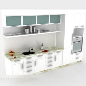 Modern White Kitchen Cabinet 3d model
