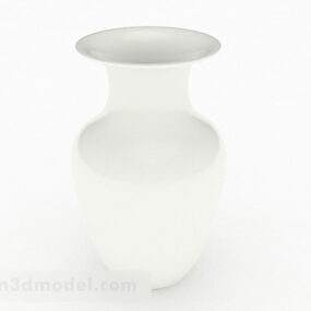 现代风格白色矮牵牛花瓶3d模型
