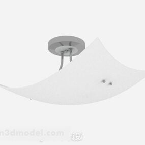 مدل سه بعدی لوستر سفید ساده