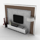 Mueble de TV de pared cuadrado moderno de madera
