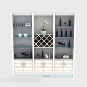 Modern Wine Cabinet 3d model