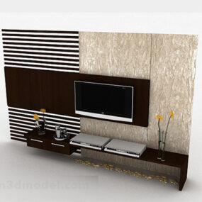 Armário de TV de madeira de estilo moderno V1 modelo 3d