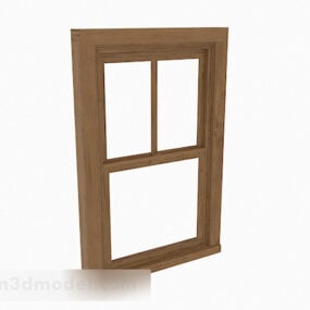 Wooden Up And Down Sliding Window 3d model