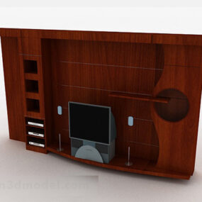 Armário de TV de madeira moderno e elegante V1 modelo 3d